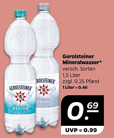 Gerolsteiner Mineralwasser 1,5 Liter