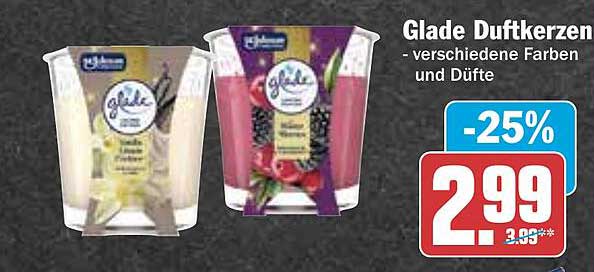 Glade Duftkerzen - verschiedene Farben und Düfte