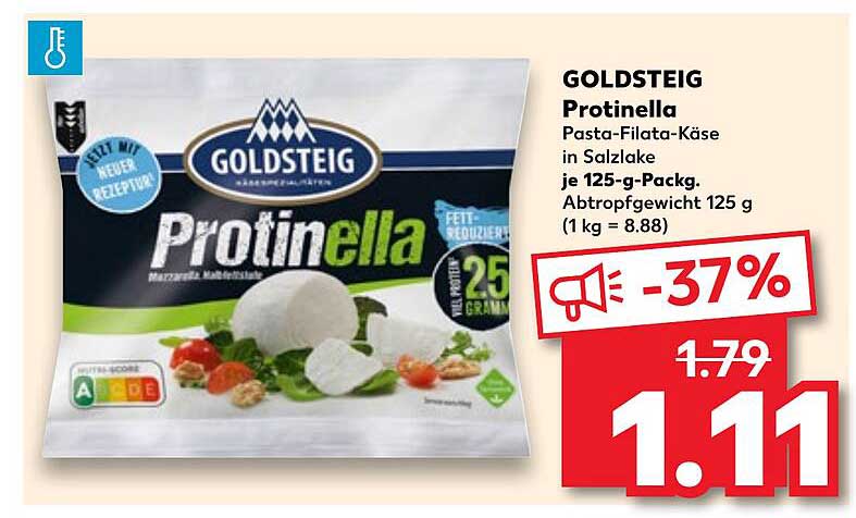 GOLDSTEIG Protinella Pasta-Filata-Käse in Salzlake 125 g