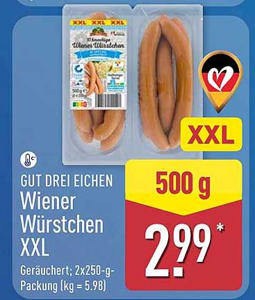 GUT DREI EICHEN Wiener Würstchen XXL
