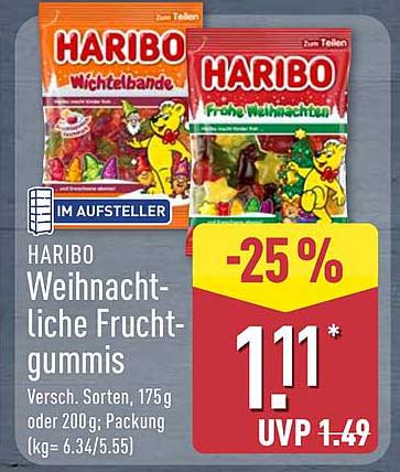HARIBO Weihnachtsliche Fruchtgummis