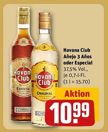 Havana Club Añejo 3 Años oder Especial - Aktion