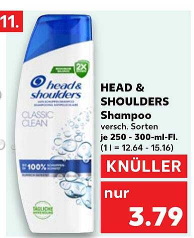 HEAD & SHOULDERS Shampoo, verschiedene Sorten 250-300 ml