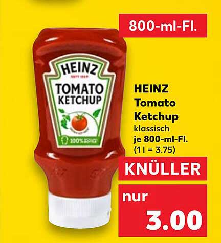 HEINZ Tomato Ketchup 800 ml Flasche