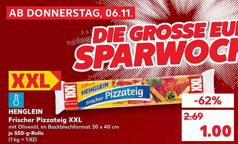 HENGLEIN Frischer Pizzateig XXL