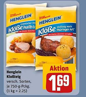 Henglein Kloßteig 750 g – Vielfältiger Genuss für Ihre Küche