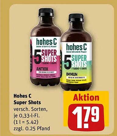 Hohes C Super Shots – multivitaminreiche Power für jeden Tag