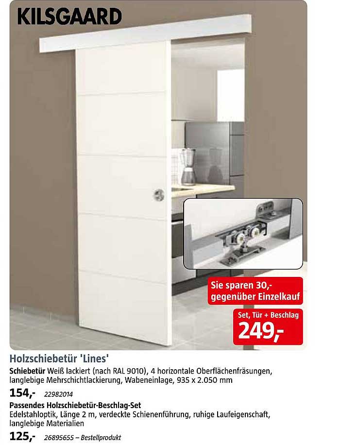 Holzschiebetür 'Lines'