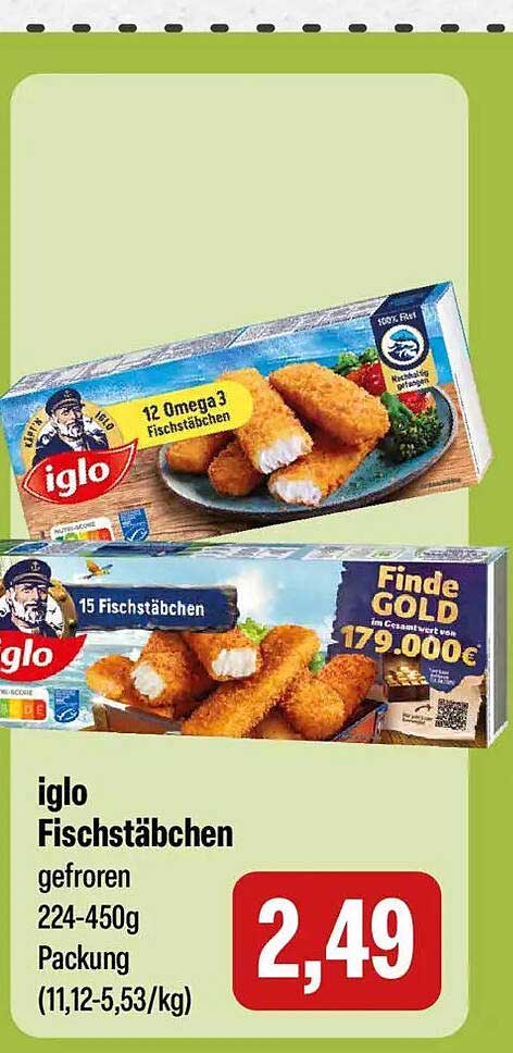 iglo Fischstäbchen gefroren 224-450g