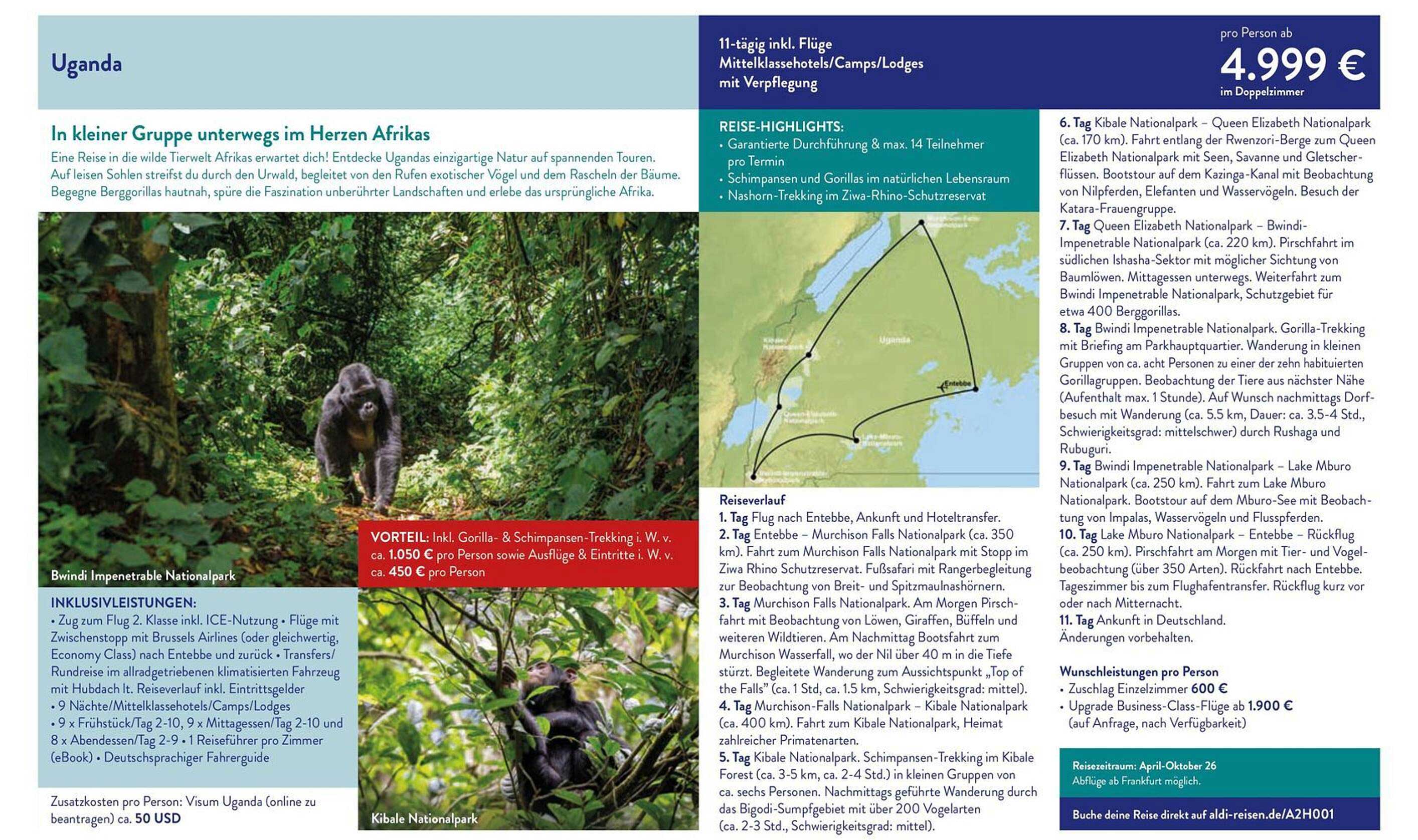 In kleiner Gruppe unterwegs im Herzen Afrikas