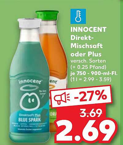 INNOCENT Direkt-Mischsaft oder Plus, verschiedene Sorten