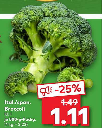 Ital./span. Broccoli KI. I je 500-g-Packg.