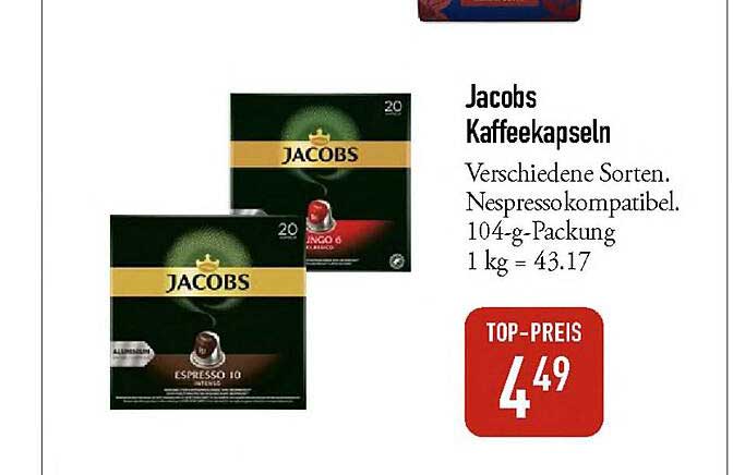 Jacobs Kaffeekapseln - Verschiedene Sorten