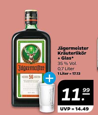 Jägermeister Kräuterlikör + Glas*