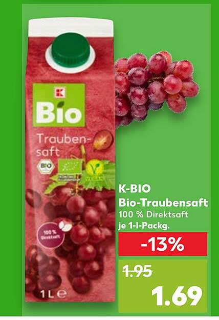 K-BIO Bio-Traubensaft 1L
