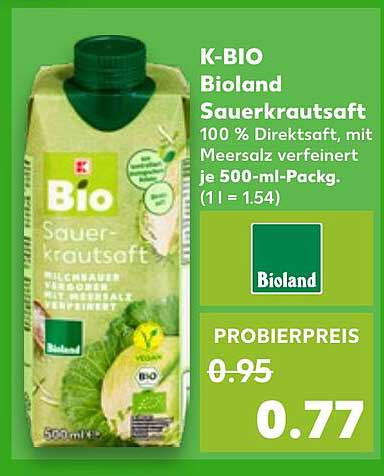 K-BIO Bioland Sauerkrautsaft 100 % Direktsaft