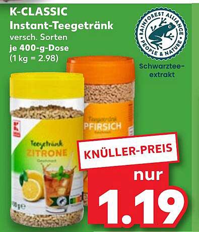 K-CLASSIC Instant-Teegetränk - verschiedene Sorten