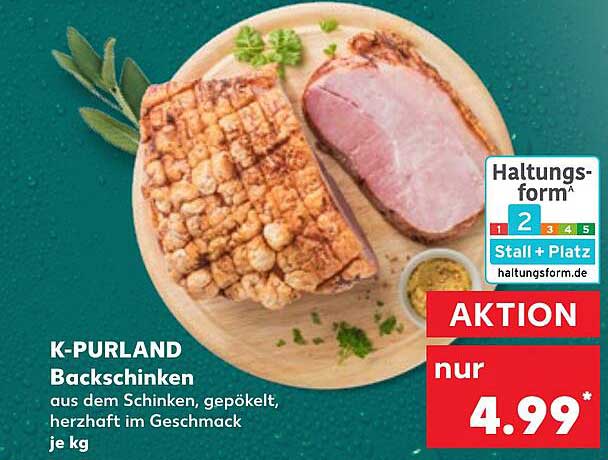 K-PURLAND Backschinken – herzhaft und köstlich