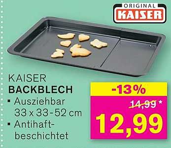 Kaiser Backblech - Ausziehbar 33 x 33-52 cm