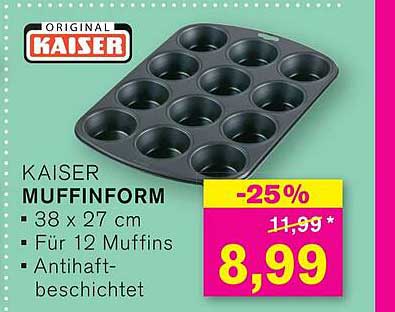 KAISER Muffinform 12er für 8,99 €