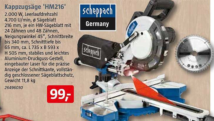 Kappzugsägen 'HM216' von Scheppach