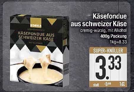 Käsefondue aus Schweizer Käse