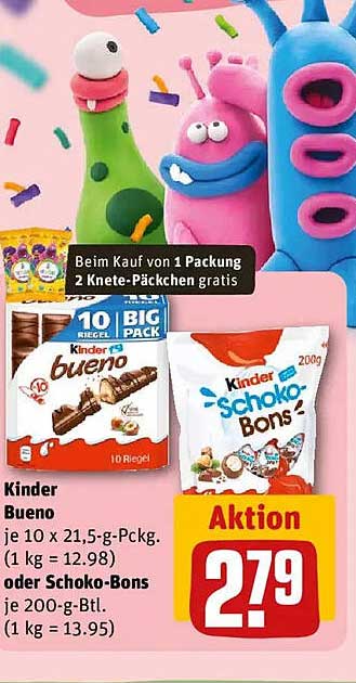 Kinder Bueno oder Kinder Schoko-Bons im Angebot
