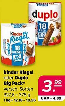 kinder Riegel oder Duplo Big Pack*
