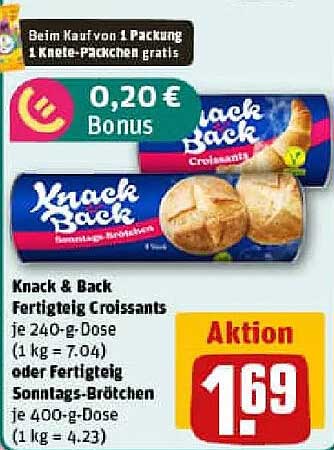 Knack & Back Fertigteig Croissants
