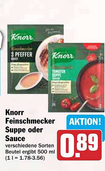 Knorr Feinschmecker Suppe oder Sauce