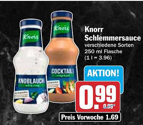 Knorr Schlemmer Sauce - verschiedene Sorten 250 ml Flasche
