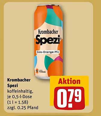 Krombacher Spezi, koffeinhaltig, 0,5-l-Dose