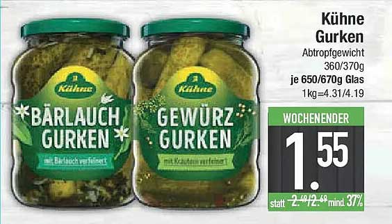 Kühne Gurken - Bärlauch- und Gewürzgurken