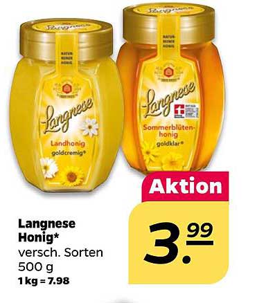 Langnese Honig, verschiedene Sorten, 500 g