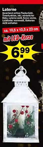Laterne mit LED-Kerze