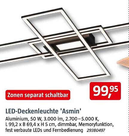 LED-Deckenleuchte 'Asmin'
