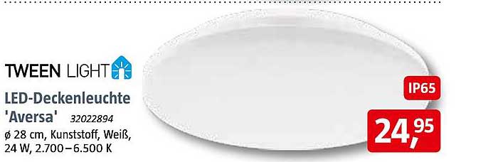 LED-Deckenleuchte 'Aversa' 28 cm von Tween Light