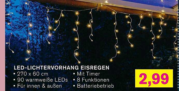 LED-Lichtervorhang Eisregen