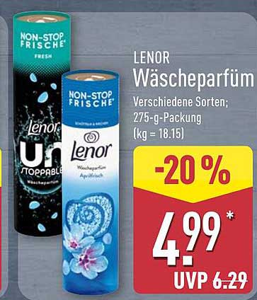 LENOR Wäscheparfüm - Verschiedene Sorten; 275-g-Packung