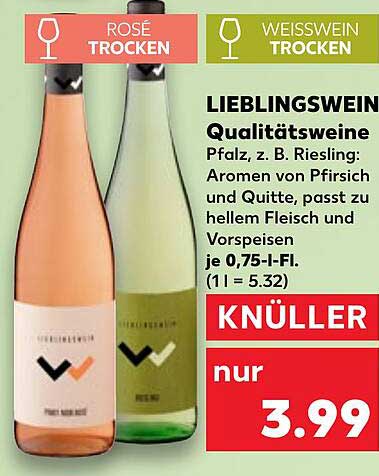 LIEBLINGSWEIN Qualitätsweine je 0,75 l Flasche