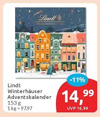Lindt Winterhäuser Adventskalender 153 g