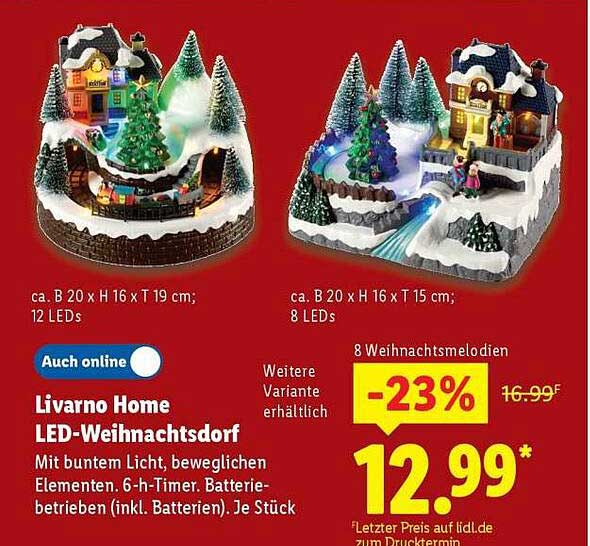 Livorno Home LED-Weihnachtsdorf