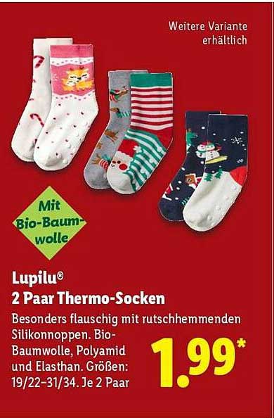 Lupilu® 2 Paar Thermo-Socken