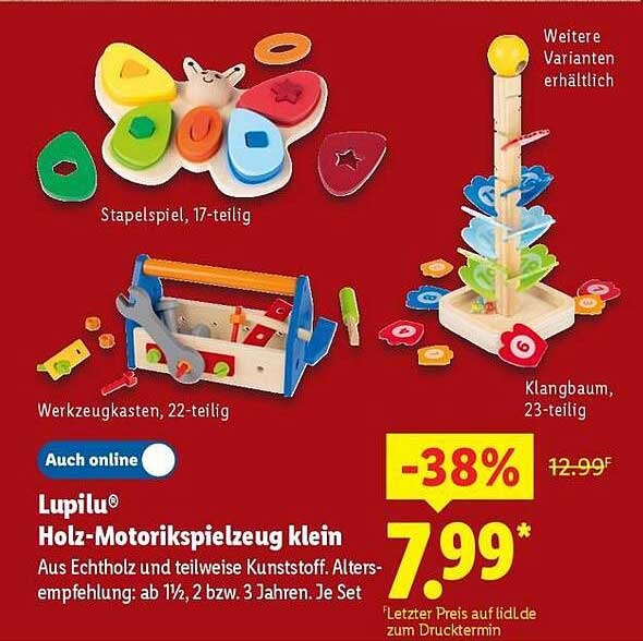 Lupilu® Holz-Motorikspielzeug klein