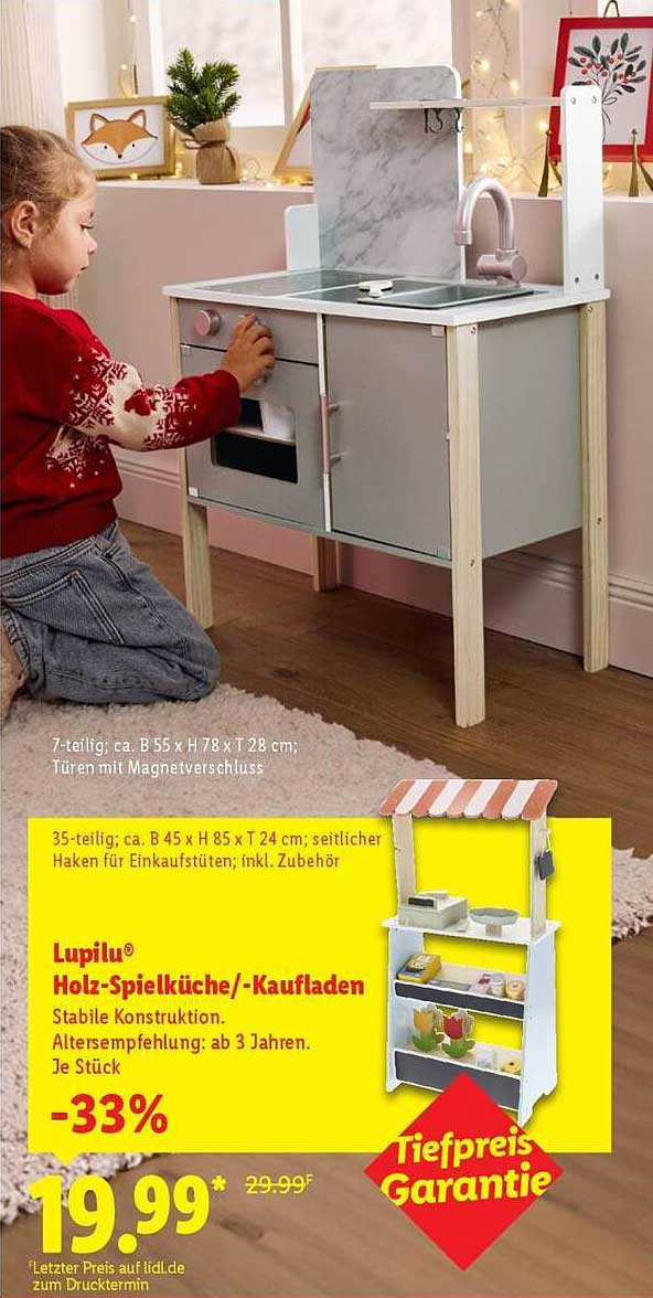 Lupilu® Holz-Spielküche/-Kaufladen