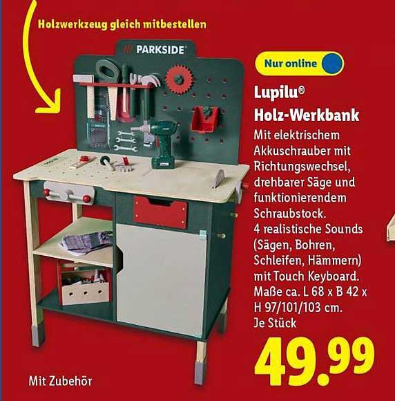 Lupilu® Holz-Werkbank