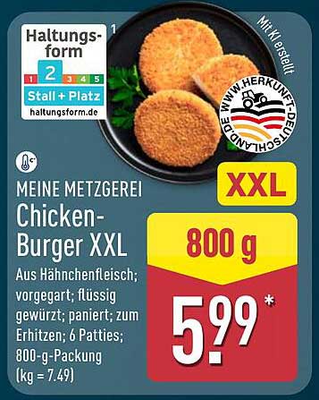 Meine Metzgerei Chicken-Burger XXL