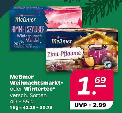 Meßmer Weihnachtsmarkt- oder Wintertee - verschiedene Sorten