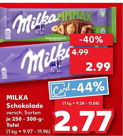 MILKA Schokolade 250-300 g Tafel - Aktion bei Kaufland!