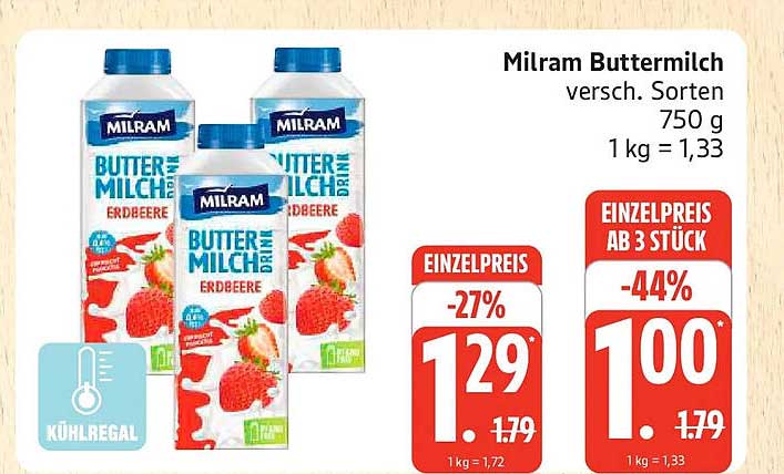 Milram Buttermilch - verschiedene Sorten 750 g